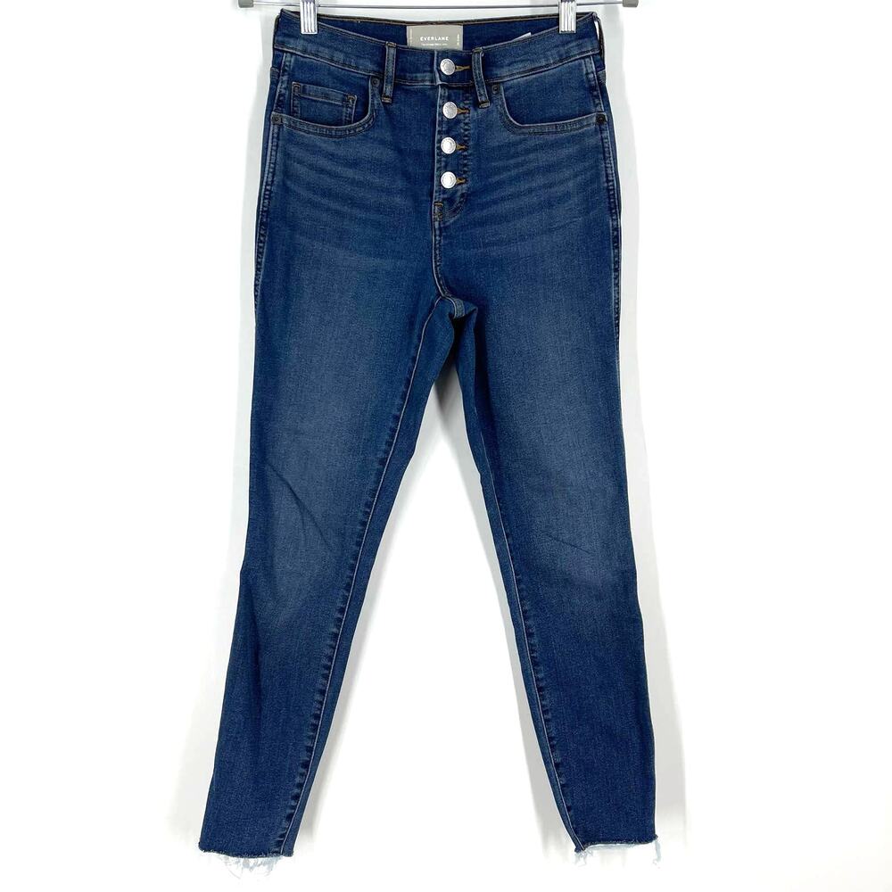 Everlane The Vintage Skinny Jean Button Fly Blue Size 26 Ankle NWOT